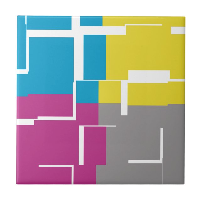 Padrão legal de Cinza Amarelo Azul Roxo (Frente)