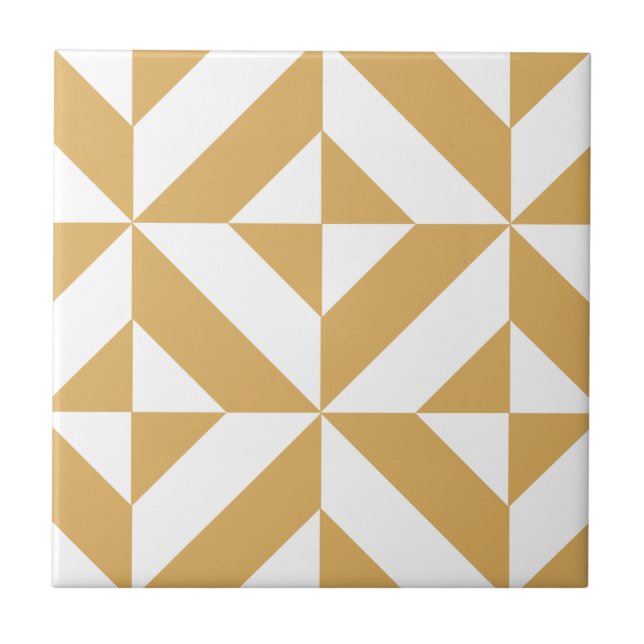 Padrão Legal e Dourado do Cubo de Deco Geométrico (Frente)