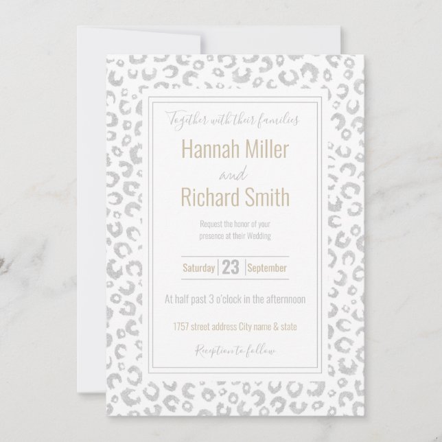 Padrão-Leopardo Elegante Silver Glitter (Frente)