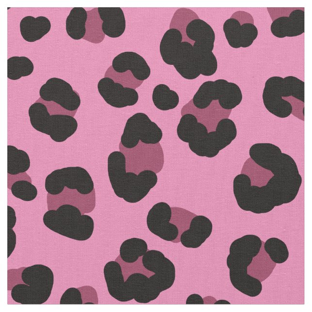 padrão leopardo tecido preto e rosa (Detalhe)