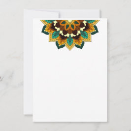 Padrão Mandala 02 em cartão amarelo e bronzeado