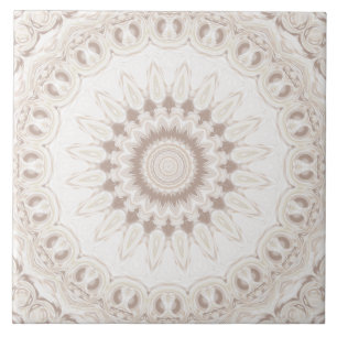 Padrão Mandala Bege e Creme