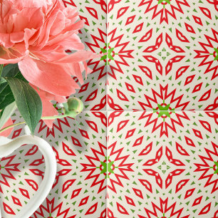 Padrão Mártico Boêmico Boêmico Vermelho Branco