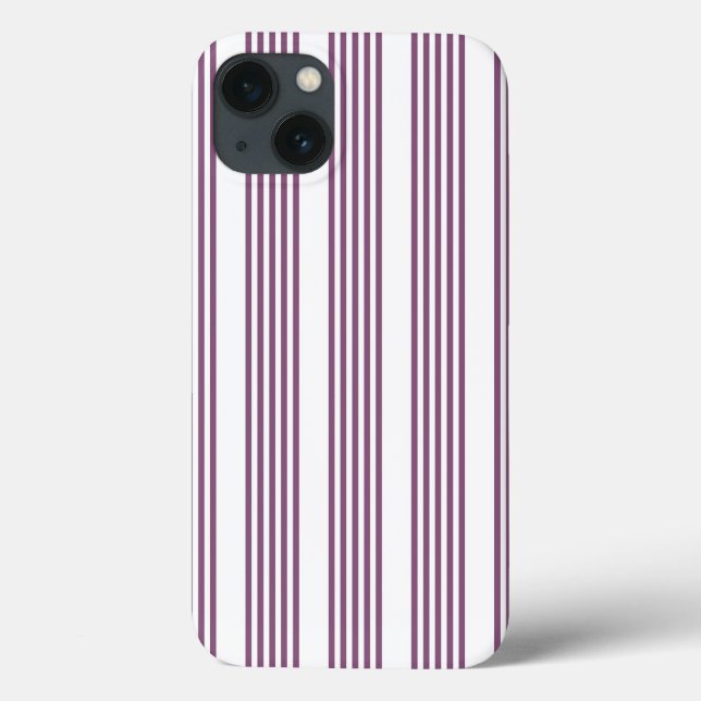 Padrão Mauve roxo e branco de cinco faixas (Verso)