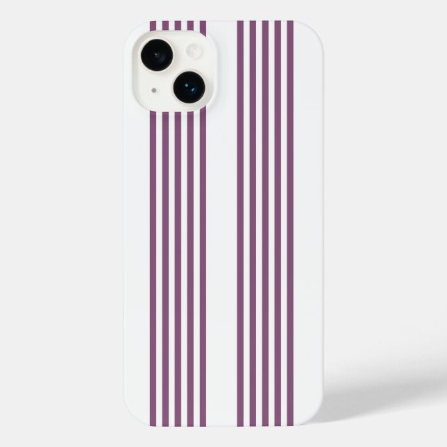 Padrão Mauve roxo e branco de cinco faixas (Verso)
