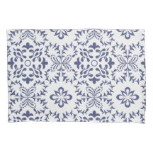 Padrão mediterrânico azulejo italiano branco e azu