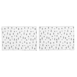 Padrão Minimalista da Floresta Negra e Branca de I