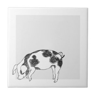 Padrão Minimalista de Linha de Porco Cottagecore V