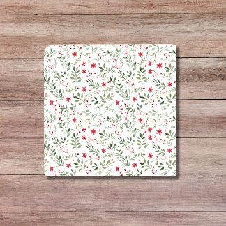 Padrão Minimalista Floral de Natal de Cottagecore