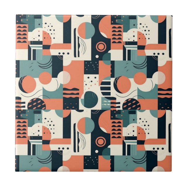 Padrão mínimo de Abstrato sem costura - Geométrico (Frente)