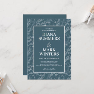 Padrão moderno com andorinhas. Convite De Casament