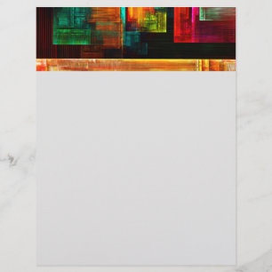 Padrão Moderno de Abstrato de Arte Quadrados Color