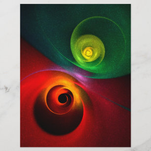 Padrão Moderno de Abstrato de Arte Yin Yang Verde 