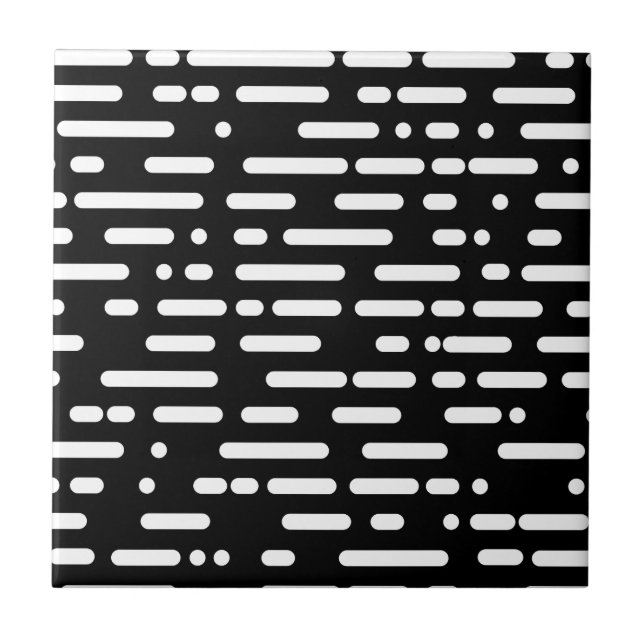 Padrão moderno de abstrato preto e branco l Elegan (Frente)