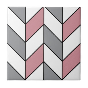 Padrão Moderno de Arenque-Cinza Rosa
