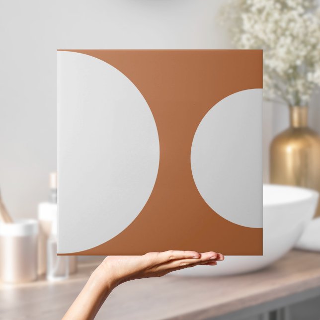 Padrão moderno de meio círculo Terracotta Geométri (Half Circle Pattern Modern Terracotta Geometric Tile
)