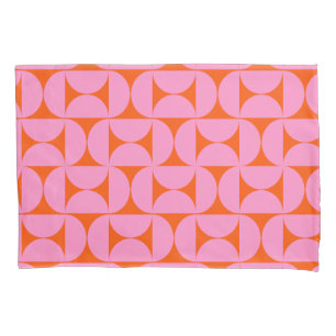 Padrão Moderno De Meio século Rosa E Laranja