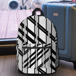 Padrão Moderno de Silhueta Abstrata Preto e Branco