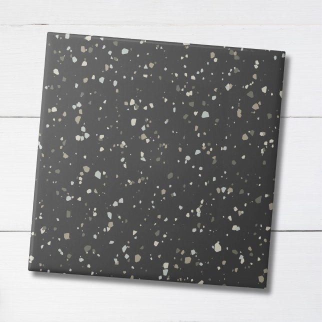 Padrão Moderno de Terrazzo Cinza Tendência (Criador carregado)