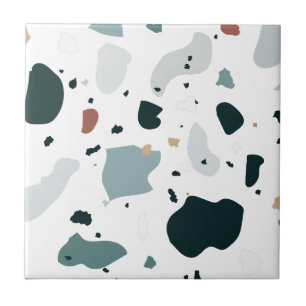 Padrão Moderno de Terrazzo – Mar Abstrato de Meado