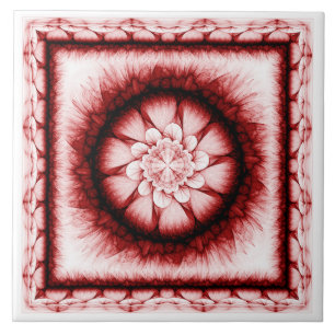 Padrão moderno floral vermelho