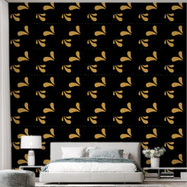 Padrão Moderno Negro Dourado Elegante