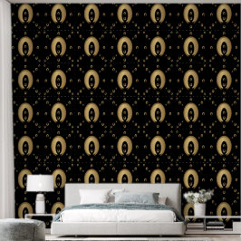 Padrão Moderno Negro Dourado Elegante