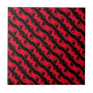 Padrão moderno preto e vermelho brilhante único e