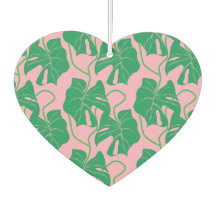 Padrão monstera em rosa e verde