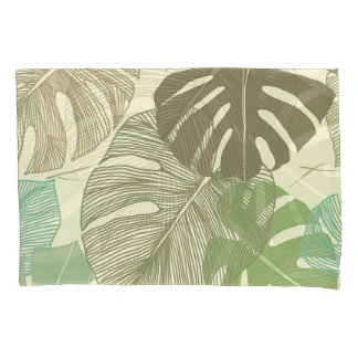 Padrão Monstera Tropical Desenhada À Mão