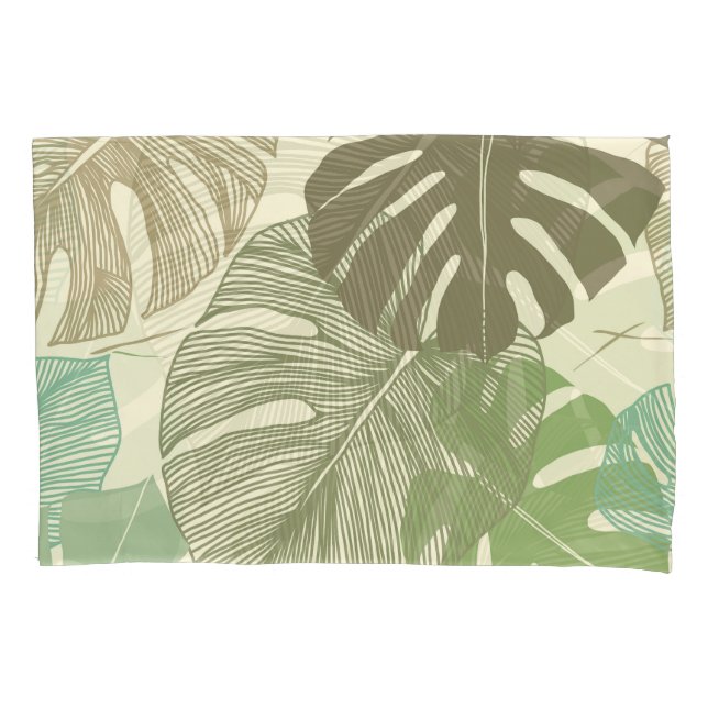 Padrão Monstera Tropical Desenhada À Mão (Frente)