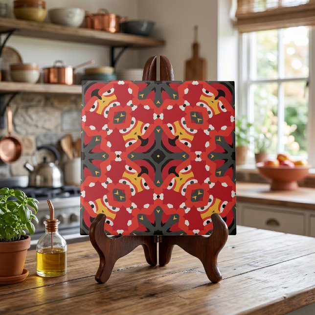 Padrão Mosaico Arabesco Oriental Boho Étnico Verme (Criador carregado)