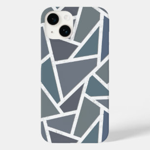 Padrão mosaico azul-cinza
