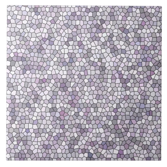Padrão Mosaico Cinza Roxo (Frente)