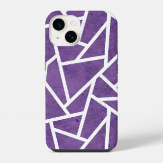 Padrão mosaico roxo e branco 
