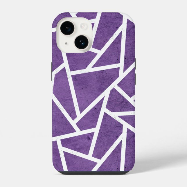 Padrão mosaico roxo e branco  (Verso)
