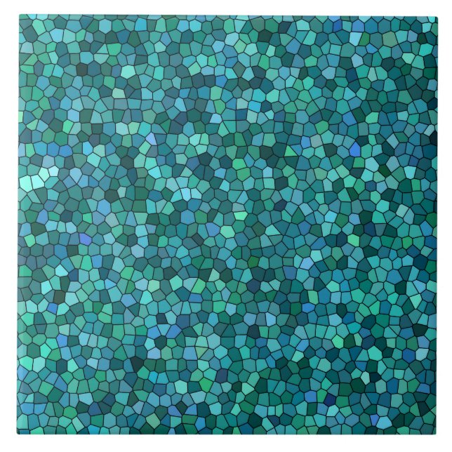 Padrão Mosaico Verde Azul (Frente)
