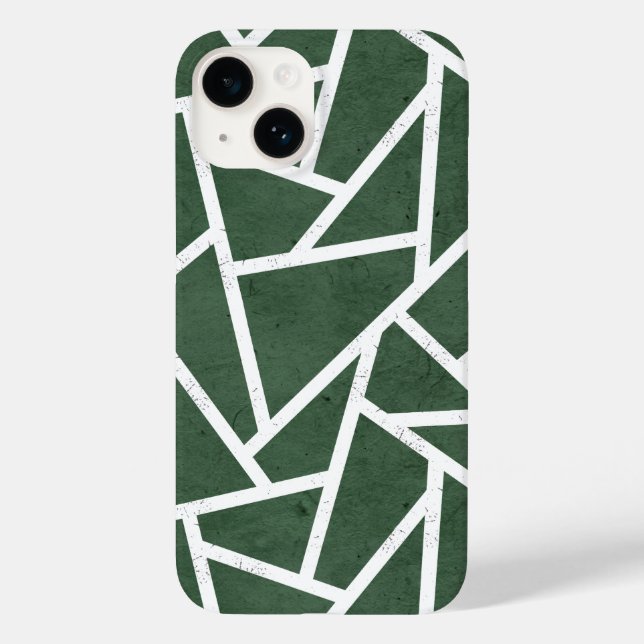 Padrão mosaico verde e branco (Verso)