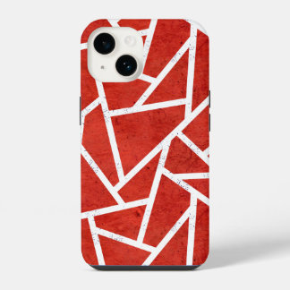 Padrão mosaico vermelho e branco