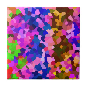 Padrão Mosaico Vibrante Cristalino de abstrato