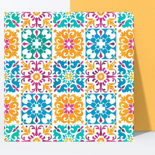 Padrão na moda Colorido Mexicano Papel Picado (Criador carregado)