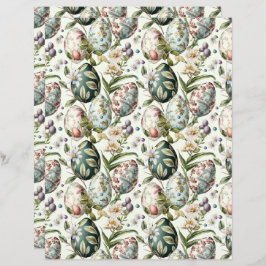 Padrão nostálgico de colheita de ovos de Páscoa