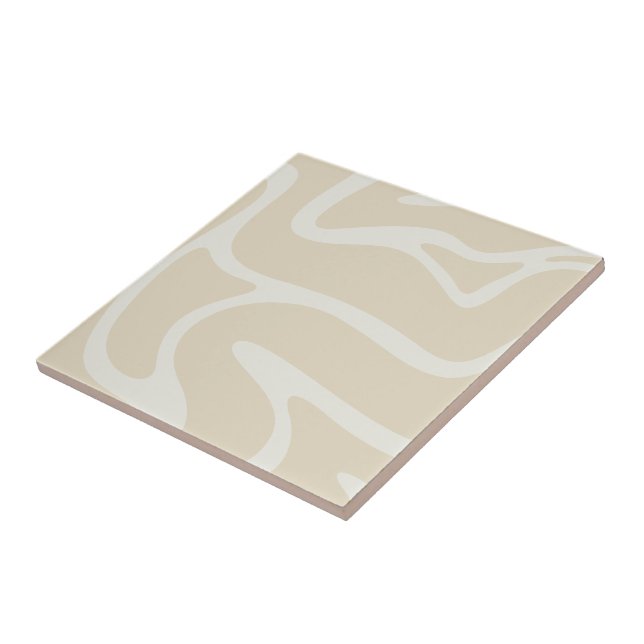 Padrão Orgânico Simples Bege Creme (Lateral)