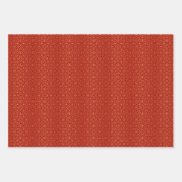 Padrão Oriental asiático Dourado vermelho