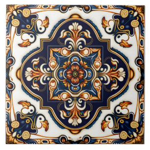 Padrão ornamentado Botânico espanhol mediterrânico