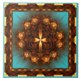 Padrão ornamentado cruzado fractal brilhante