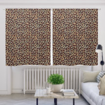 Padrão Ousado de Estampa de Leopardo Marrom Preto