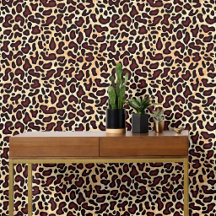 Padrão Ousado de Estampa de Leopardo Marrom Preto