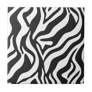 Padrão Ousado de Listras Preto e Branco de Zebra A