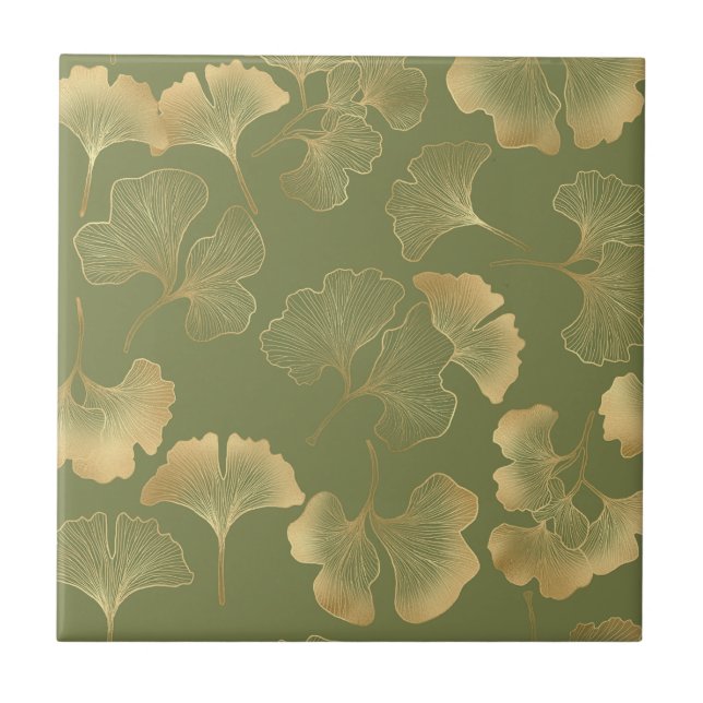 Padrão Outonal de Ginkgo Dourado (Frente)